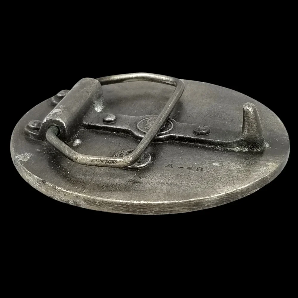 Vintage Eagle Flying At Sunrise Round Belt Buckle USA Made‎ Napoleon Empereur